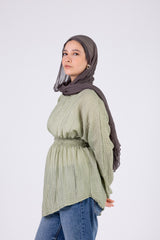Crinkle Satin Blouse