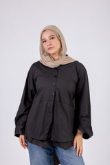 Poplin Shirt with Waist Tie Belt