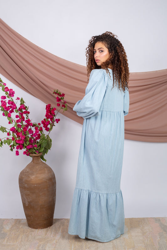 Cheery Dress-Baby Blue