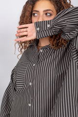 Black lined chemise with tailored fit