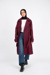 Classic Trench Coat - Winered
