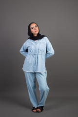 Elastic Waist Denim Set