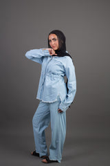 Elastic Waist Denim Set