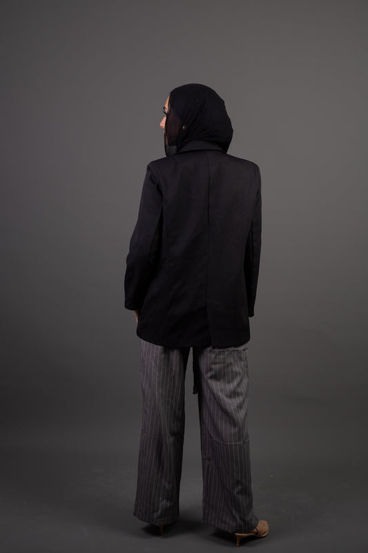 Striped Pants - black