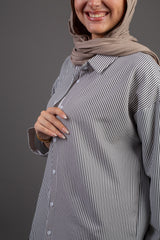 Striped Chemise - Black