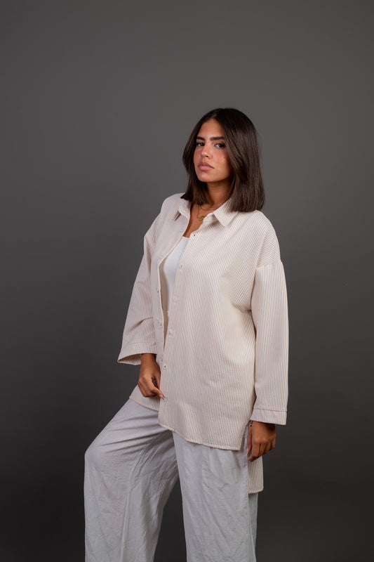Striped Chemise - Beige