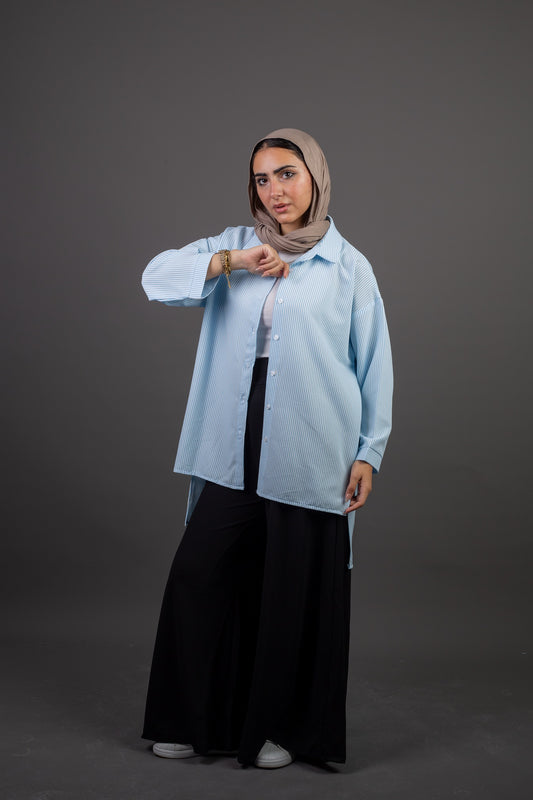 Striped Chemise - Baby blue