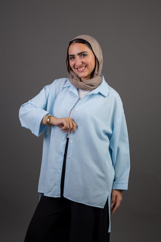 Striped Chemise - Baby blue