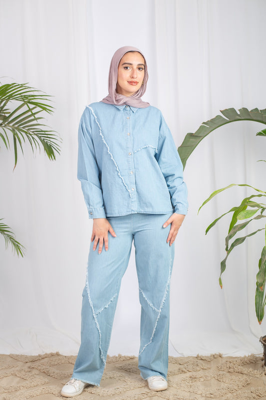 Bekky Set in  – relaxed fit, breathable denim, coordinated two-piece