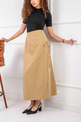 Wrap Skirt _Dark Beige
