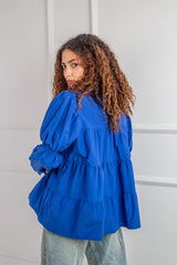 Dolce Chemise in Royal Blue– elegant, tiered cut