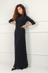 Basic Colors Dress in Black  from Bezravoga – modest, breathable, elegant