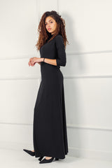 Basic Colors Dress in Black  from Bezravoga – modest, breathable