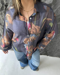 Bloom Cotton Chiffon Shirt