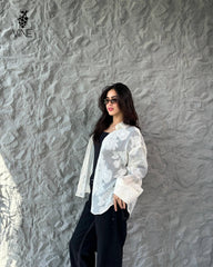 Floral Sheer Chiffon Shirt