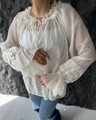 Pearl Wave Chiffon Blouse