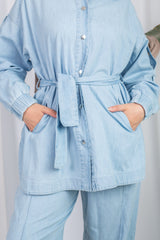 Lounge Set – denim shirt with