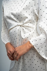 Dotted Satin Dress