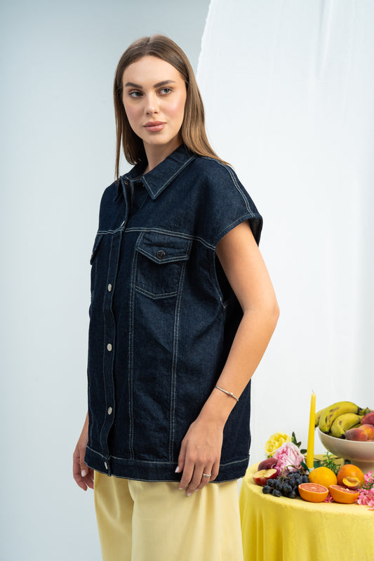 Denim Ease Vest
