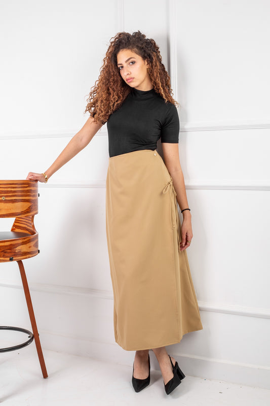 Wrap Skirt _Dark Beige