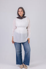 Crinkle Satin Blouse