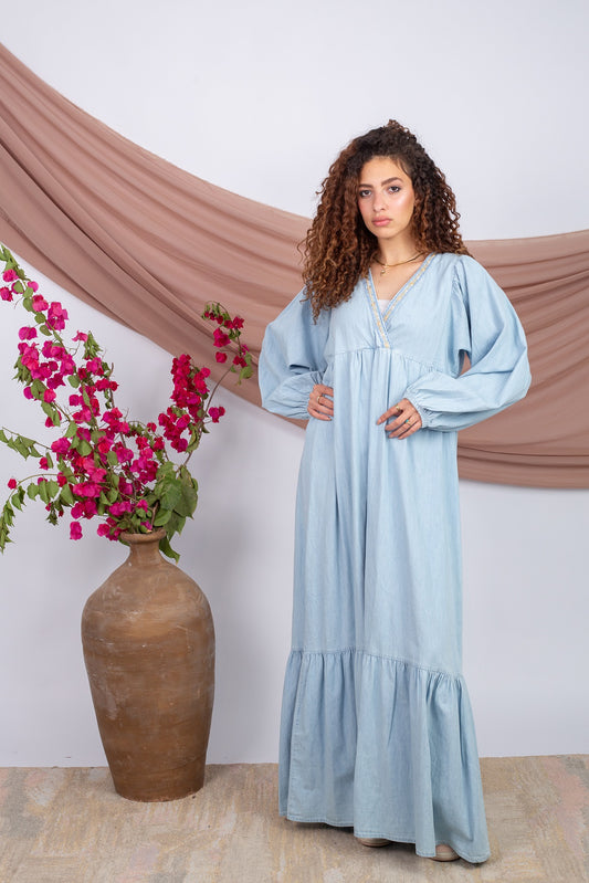 Cheery Dress-Baby Blue