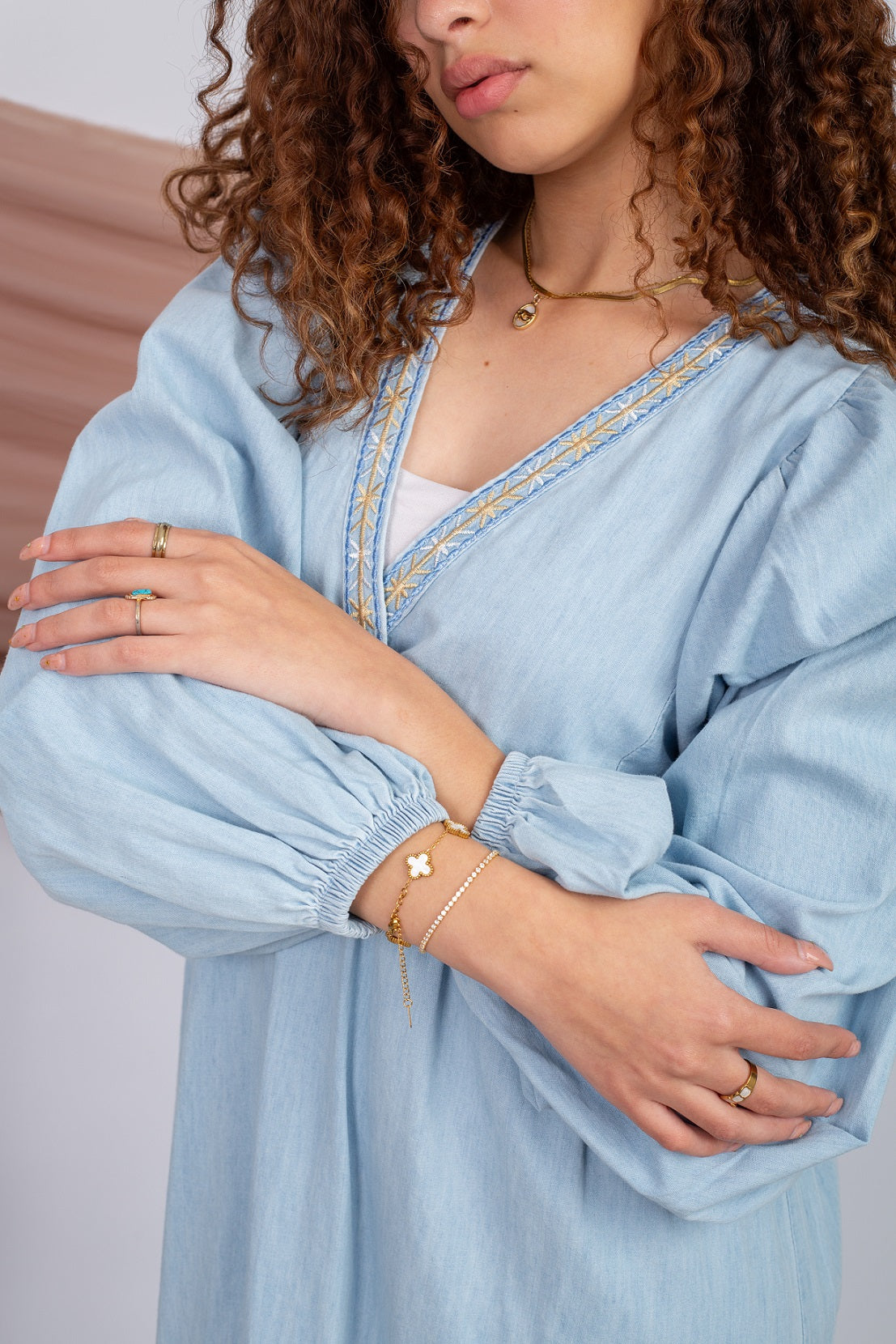 Cheery Dress-Baby Blue