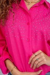 Hot pink cropped chemise 