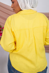 Yellow cropped chemise 