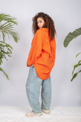 Orange lined chemise with tailored 