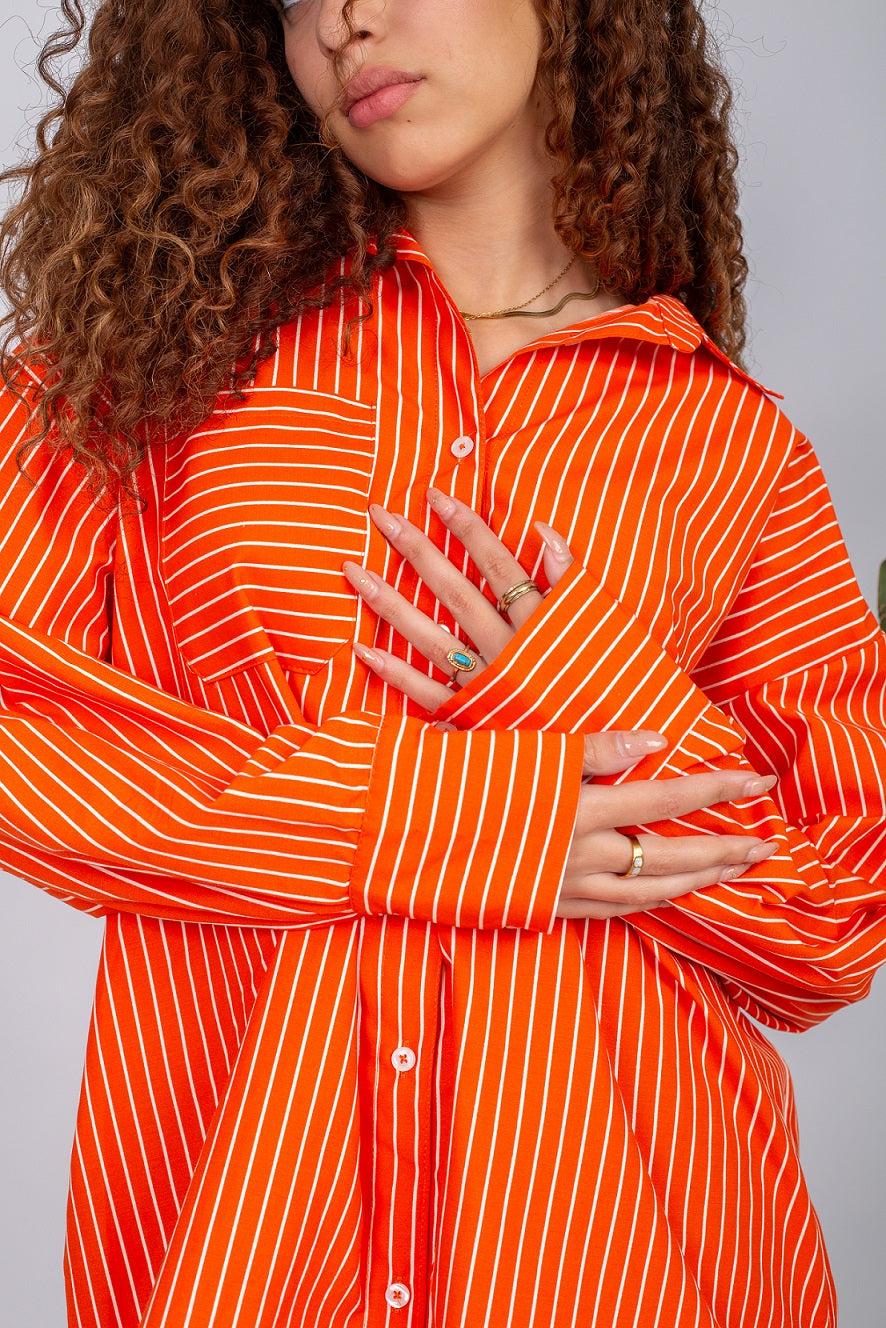 Orange lined chemise 