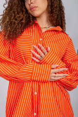 Orange lined chemise 