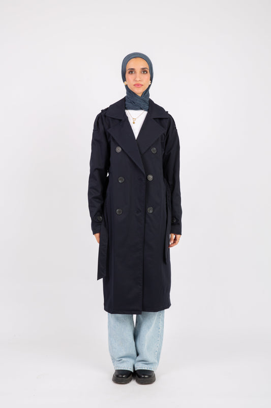 Classic Trench Coat - Navy