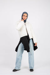 Cozy Zip-Up Jacket  - White