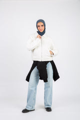 Cozy Zip-Up Jacket  - White