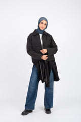 Cozy Zip-Up Jacket  - Black