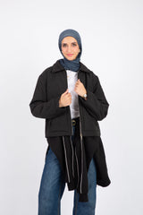 Cozy Zip-Up Jacket  - Black