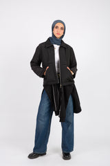 Cozy Zip-Up Jacket  - Black