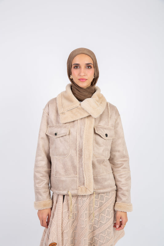 Shearling Jacket - Beige