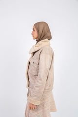 Shearling Jacket - Beige