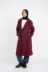 Classic Trench Coat - Winered