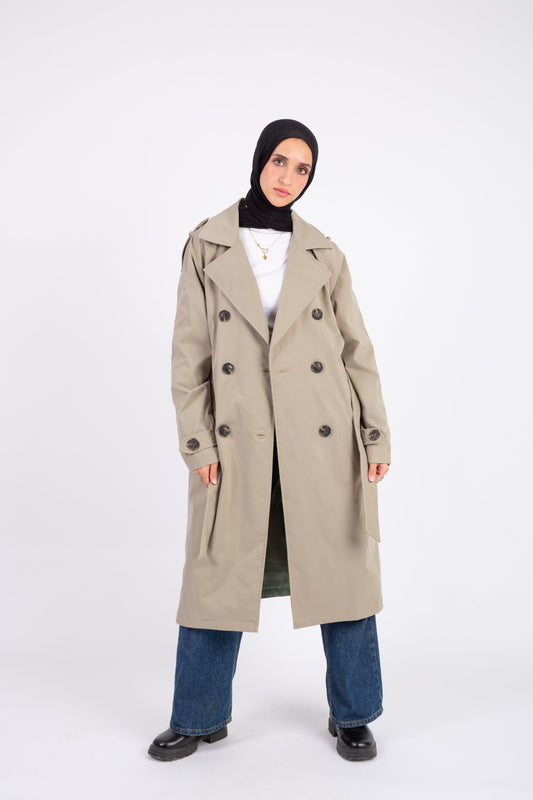Classic Trench Coat - Gray