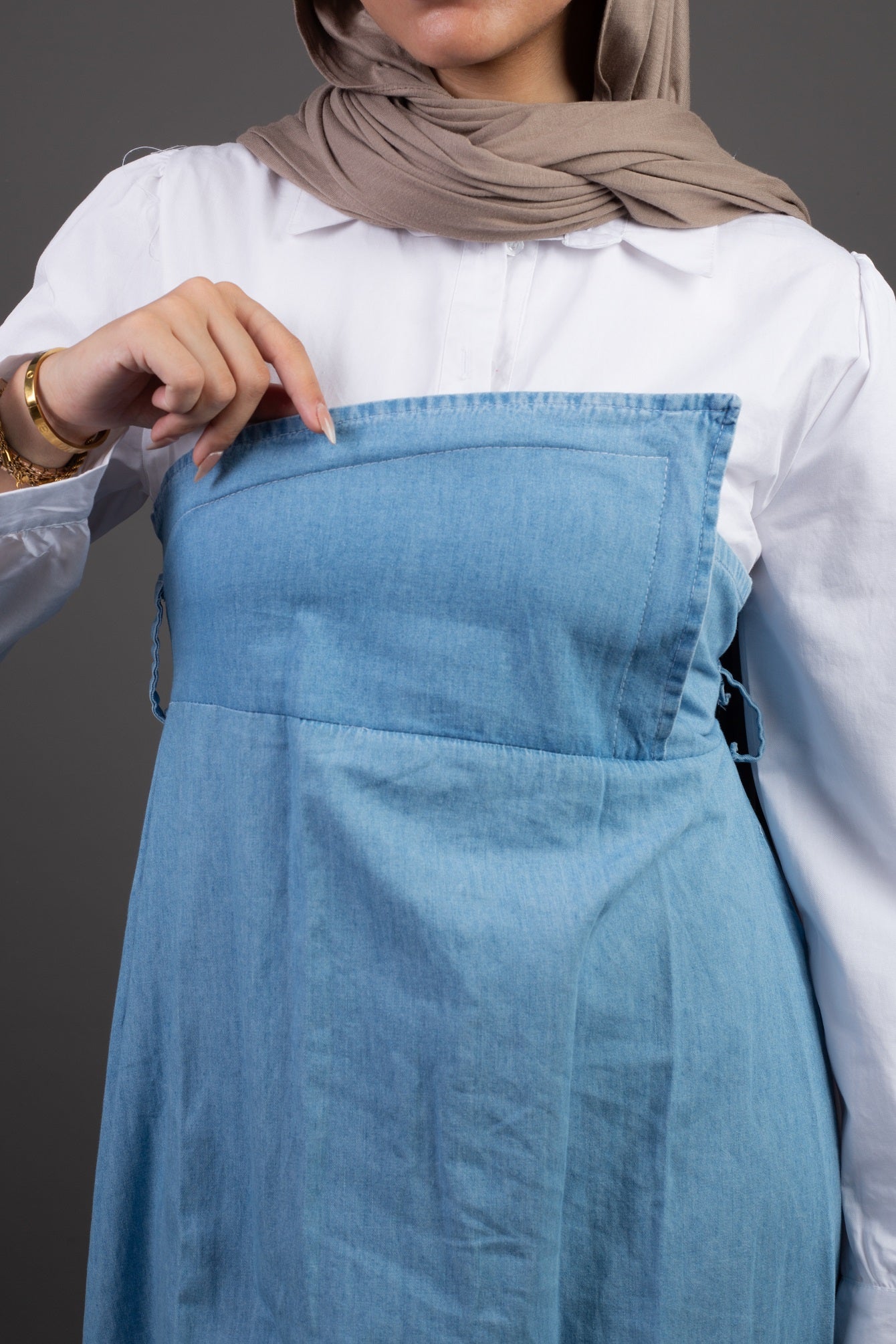 Cup Denim Dress