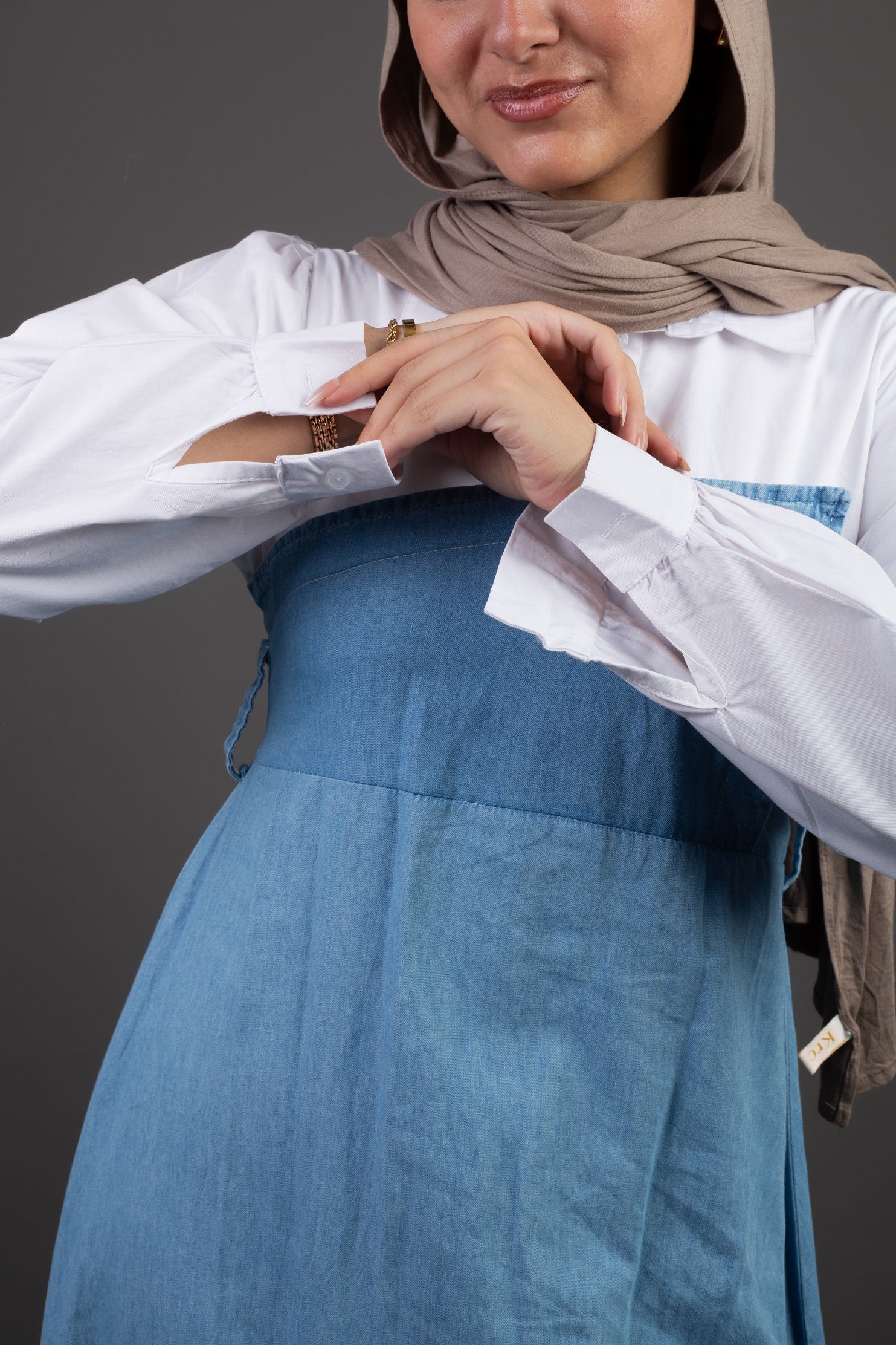 Cup Denim Dress