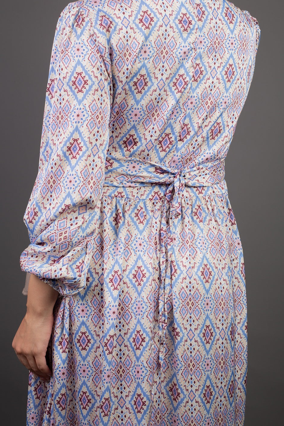 Waist Belt Dress - Baby blue