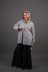 Striped Chemise - Black