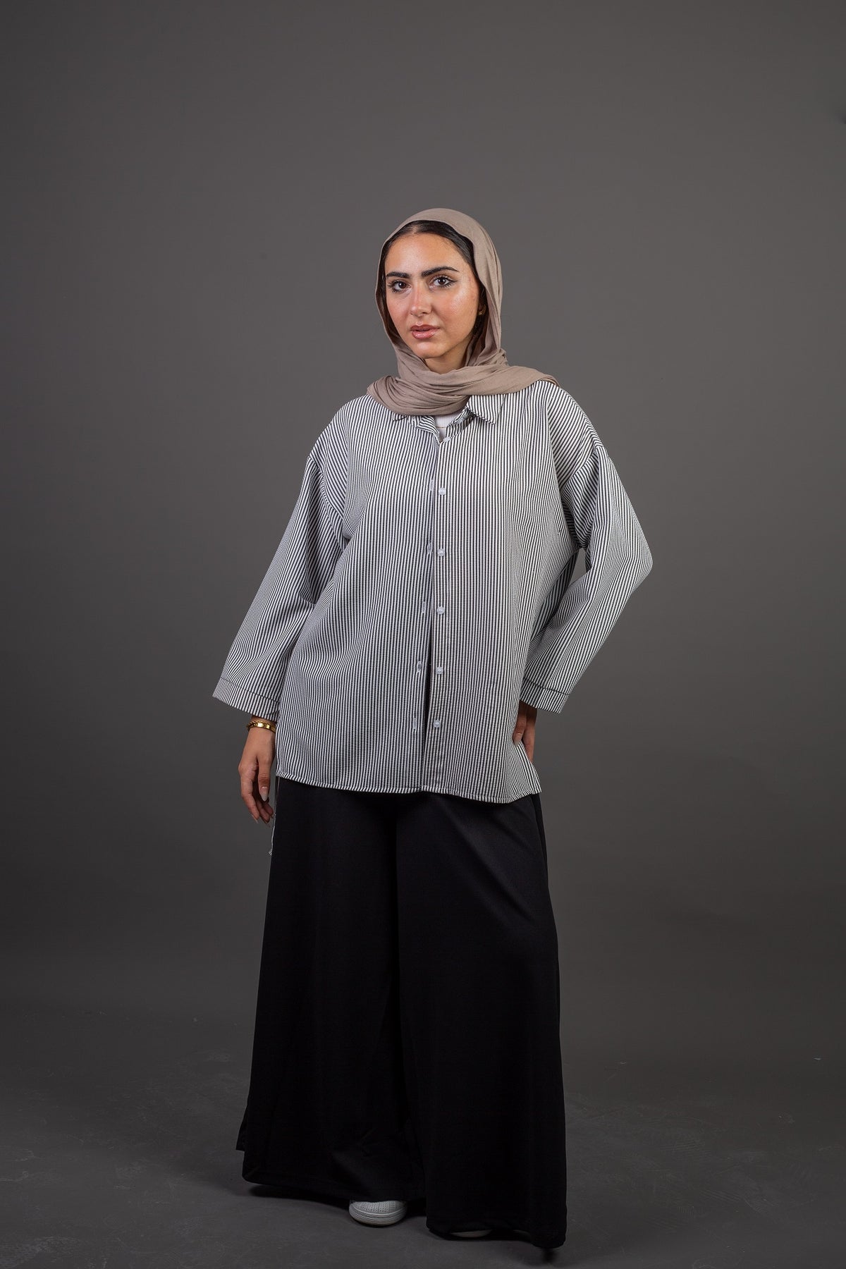 Striped Chemise - Black