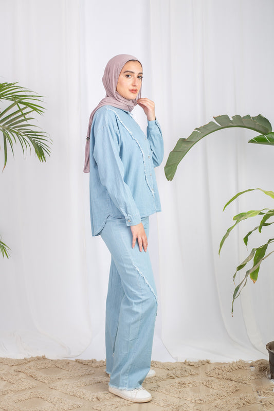 Bekky Set in  – relaxed fit, breathable denim, coordinated 