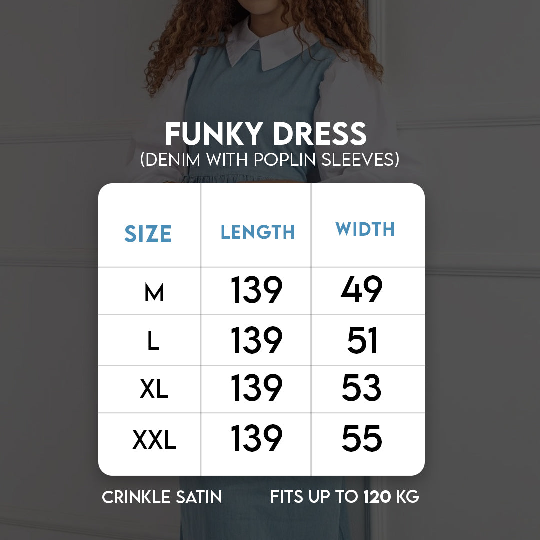 Size chart for Funky Dress