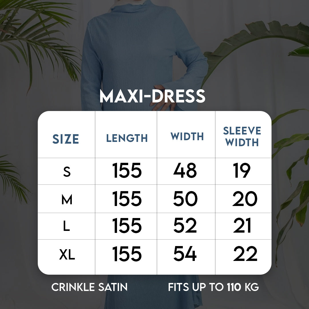 Size chart for Maxi- Dress_Black